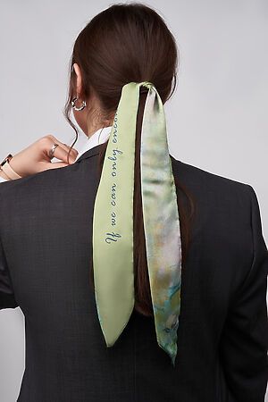 Лента для волос повязка для волос бант на голову твилли "Женская логика" КРАСНАЯ ЖАРА #853655