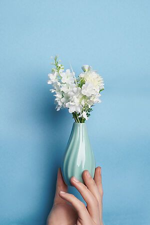 Ваза керамическая ваза декоративная с глазурью ваза рельефная для цветов "Сарагоса" Nothing Shop #853664