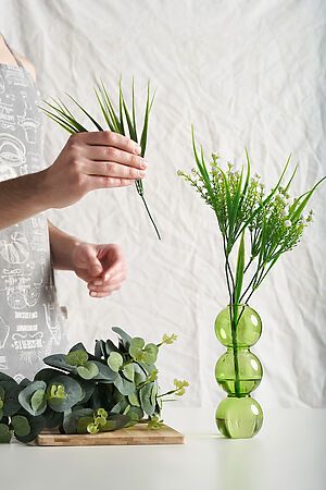 Ваза стеклянная ваза цветочная декоративная ваза для цветов в скандинавском... Nothing Shop (Зеленый,) 307559 #853689