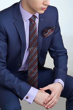 Набор: галстук, платок, запонки, зажим "Сила желания" SIGNATURE #854994