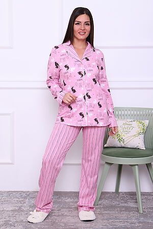 Пижама с брюками ПД-006В НАТАЛИ (Розовый) 33047 #874944