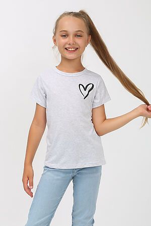 Детская футболка Сердечко меланж арт. ФУ/сердечко-меланж НАТАЛИ #876154