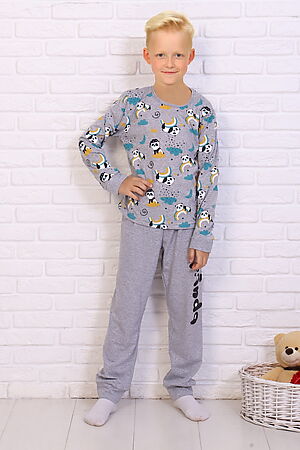 Пижама с брюками Сонный мишка меланж НАТАЛИ #880827