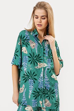 Блуза MARK FORMELLE (Цветы на зеленом) 22/23093П-9 #884310