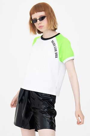 Комплект женский: футболка укороченная и шорты с завышенной посадкой NOTA BENE #886932