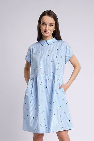 Платье CLEVER (Молочный/голубой) LDR23-1022/3 #893082
