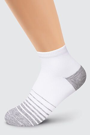 Носки CLEVER (Белый/меланж серый) Д5303 #897416