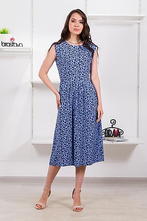 Платье BRASLAVA (Тёмно-голубой чёрный леопард) 4805 #899543