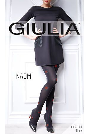 Колготки GIULIA (Черный/красный) NAOMI 01 nero/red #90007