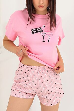 Пижама с шортами Вхламиngo НАТАЛИ (Розовый) 41605 #902217