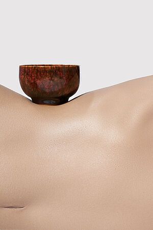 Пиала 100 мл керамическая с глазурью чашка с рисунком пиала для чайной церемонии "Вулкан" Nothing Shop #902387