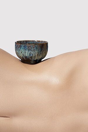 Пиала 100 мл керамическая с глазурью чашка с рисунком пиала для чайной церемонии "Вулкан" Nothing Shop #902394