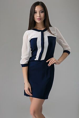 Платье MERSADA (Темно-синий, белый) 308807 #902472