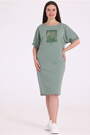 Платье АПРЕЛЬ (Серо-зеленый113) #903842