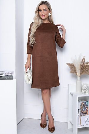 Платье "Элегантная простота" LADY TAIGA (Шоколад) П7246 #912160