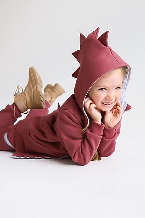 Толстовка начес Дино 22 марсала MINIDINO #912293