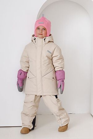 Куртка Асимметрия зима крем MINIDINO #914367