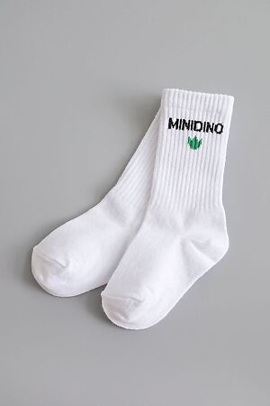 Носки детские с надписью Minidino белый  MINIDINO #918277