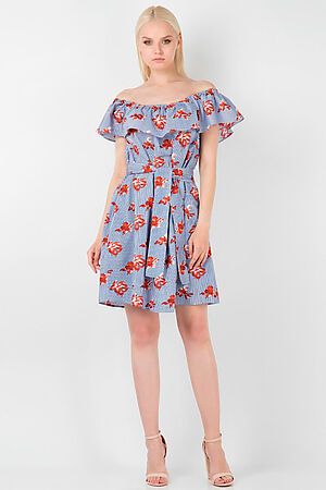 Платье INCITY (Бело-красно-синий) #950293