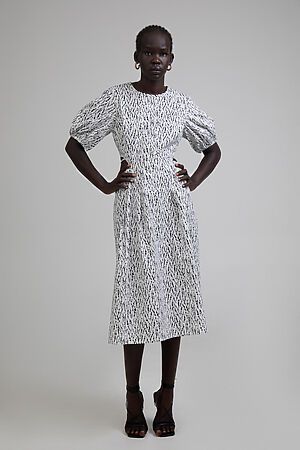 Платье INCITY (Бело-черный) #950854