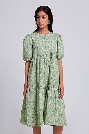 Платье INCITY (Бело-сине-зеленый) #954180