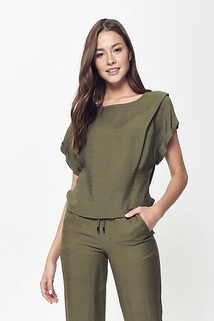 Блуза CONTE ELEGANT, khaki #955067 купить с доставкой в интернет-магазине OptMoyo.ru