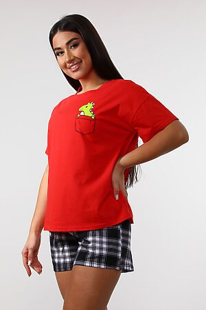 Пижама с шортами 88043 НАТАЛИ (Красный) 44365 #957186
