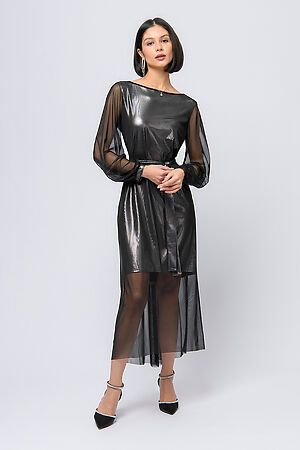 Платье 1001 DRESS (Серебристый / черный) 0102454SR #959508