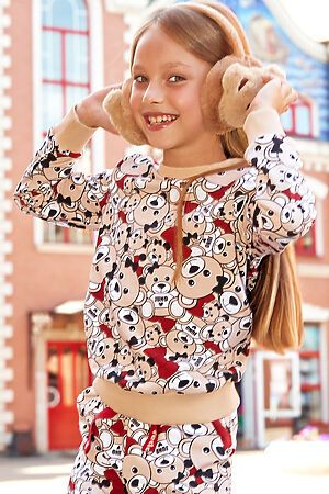 Свитшот Juno AW21GJ513 TEDDY BEAR бежевый мишки НАТАЛИ #960150