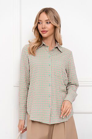 Рубашка OPEN-STYLE (Зеленый/розовый) 5707 #963766