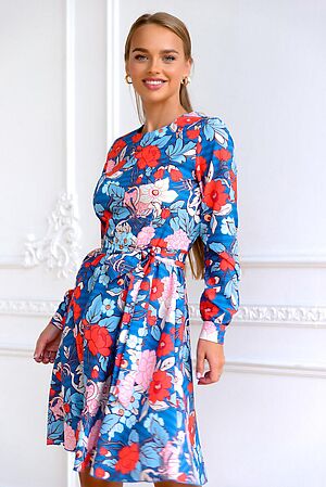 Платье OPEN-STYLE (Синий/красный/розоый/белый) 4956 #963891