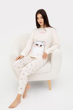 Пижама MARK FORMELLE (Молочный +котики на молочном) 24-27034ПП-0 #970087