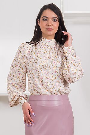 Блуза BRASLAVA (Молочный розовый цветы) 4122 #975204