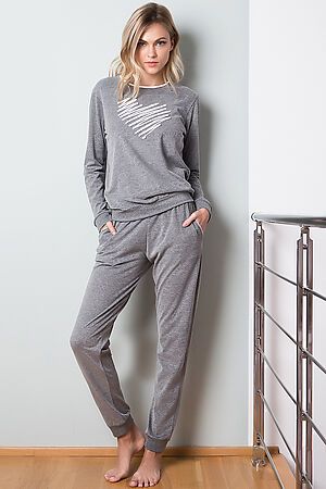 Пижама JADEA (Серый меланж) #97821