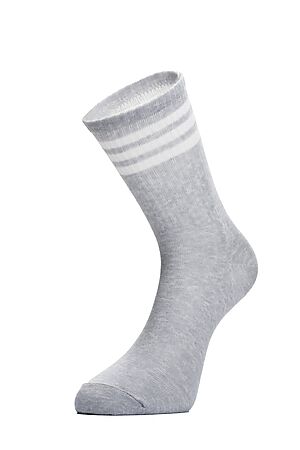 Носки CHOBOT (Серый меланж/белый) #982588