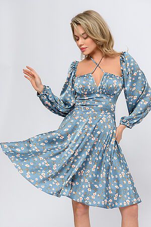 Платье 1001 DRESS (Серо-голубой (принт)) 0102689GB #985906