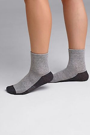 Носки CLEVER (Меланж серый/меланж т.серый) С1408 16-18,18-20 #986399