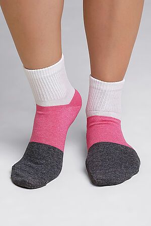 Носки CLEVER (Т.серый/розовый) Д152 #986600