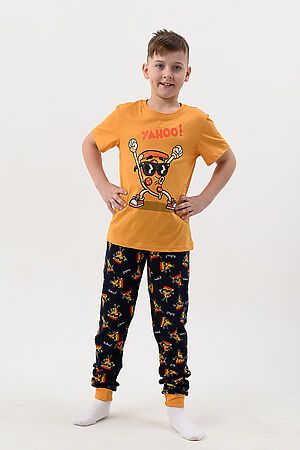 Пижама Пицца детская короткий рукав с брюками НАТАЛИ #989017