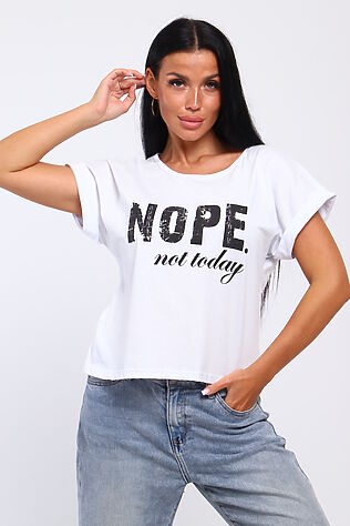 НАТАЛИ Футболка Nope, not today, Арт. 804 #1043678