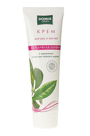 KRISTALLER Domix Green Крем для рук и ногтей с кератином и маслом чайного дерева и серебром, 100 мл #1106073