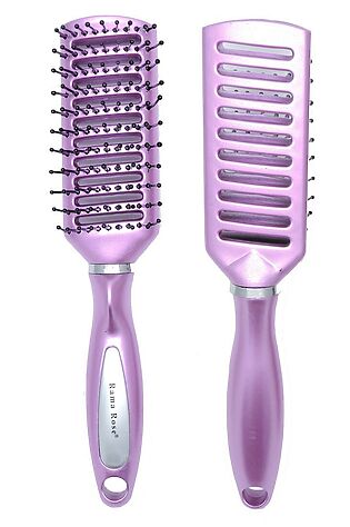 KRISTALLER Rama Rose Расчёска для волос продувная, 9552P-50P, пластик, 22,5 см #1106241
