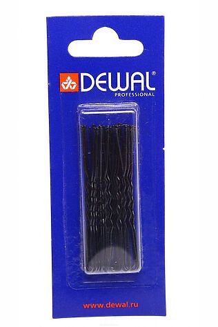 KRISTALLER Dewal Шпильки для волос волна SLT60V-1/24, 60 мм, черный, 24 шт. #1106522
