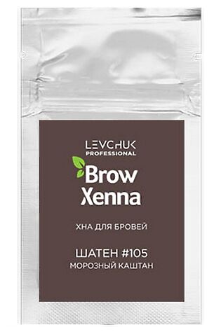 KRISTALLER BrowXenna Хна для бровей, шатен №105, 6 г #1107987