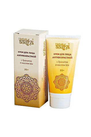 KRISTALLER Aasha Herbals Крем для лица антивозрастной с гранатом и маслом ши 35+ #1108129