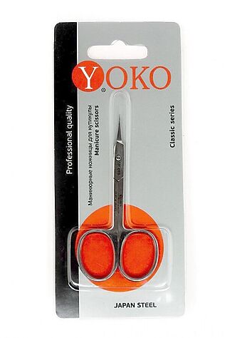KRISTALLER YOKO Ножницы маникюрные для кутикулы / SN 019, изогнутые, ручная заточка, 95 мм #1108292