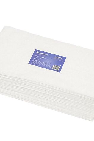 KRISTALLER White line Полотенца одноразовые, 35 x 70 см, белый, 50 шт. #1108313