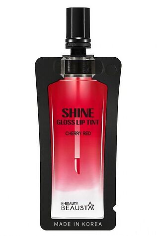 KRISTALLER Beausta Тинт для губ / Shine Gloss Lip tint #1 Cherry Red, вишнево-красный, 4 мл #1108343