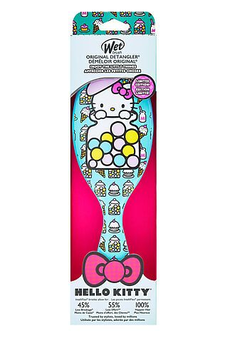KRISTALLER Wet Brush Расчёска для спутанных волос / Original Detangler Hello Kitty Bubble Gum Blue #1108348