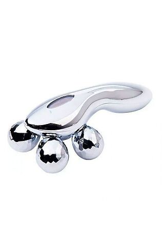 KRISTALLER Nail Art Ручной роликовый массажер для лица и тела / 4D Massager XC-119, серебристый #1108358